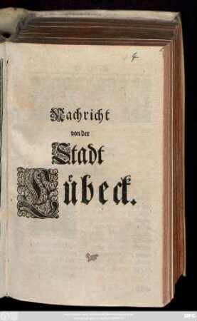 Nachricht von der Stadt Lübeck