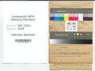 Entnazifizierung Bernhard Lethmate , geb. 03.07.1906 (Ingenieur)