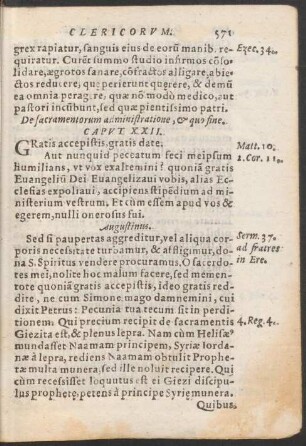 De sacramentorum administratione, et quo fine. Caput XXII.