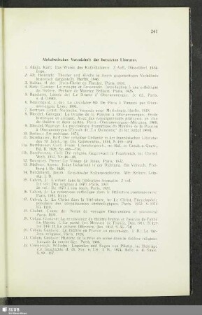 Alphabetisches Verzeichnis der benutzten Literatur