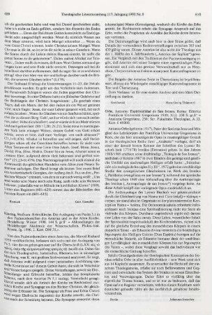 609-610 [Rezension] Kinzig, Wolfram, Erbin Kirche
