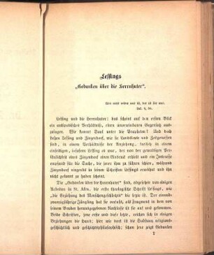 Lessings "Gedanken über die Herrnhuter".