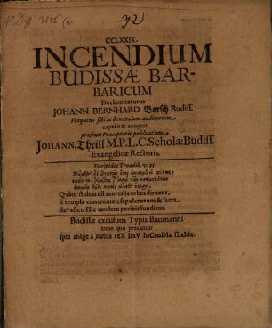 Incendium Budissae barbaricum