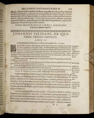 Johannis Sleidani, De Quatuor Summis Imperiis, Liber II.