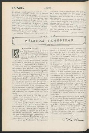 Páginas femeninas