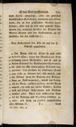 721-728, Das Sakrament der Ehe ist auf die h. Schrift gegründet.