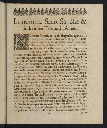 3-5, In nomine Sacro Sanctae & individuae Trinitatis, Amen