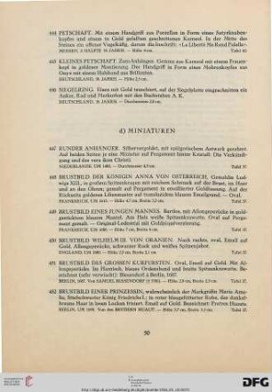 d) Miniaturen (Nr. 447-464)