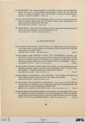 d) Miniaturen (Nr. 447-464)