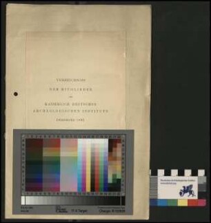 Verzeichniss der Mitglieder des Kaiserl. Deutschen Archäologischen Institutes 1895 (Änderungsmeldungen)
