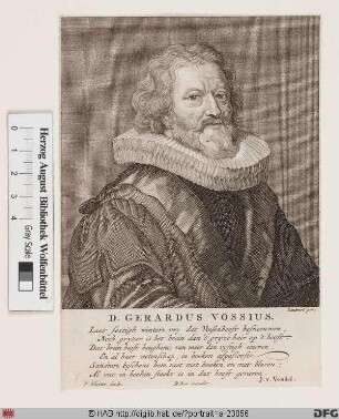Bildnis Gerardus Joannis Vossius (eig. Gerrit Jansz. Vos)
