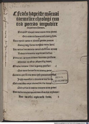 Contra poetas impudice loquentes
