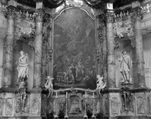 Simon-Magus-Altar — Altarblatt: Sturz des Simon Magus