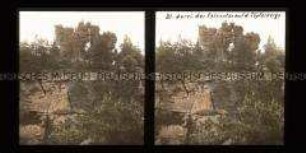 Blick zum Felsentor auf dem Töpferberg, Oybin