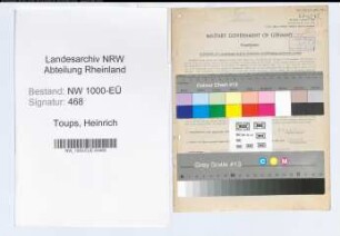Entnazifizierung Heinrich Toups, geb. 12.02.1895 (Postbetriebsrat)
