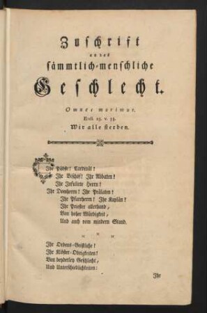 Zuschrift an das sämmtlich-menschliche Geschlecht