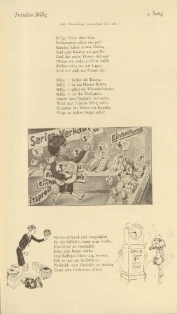 Fräulein Billig. 5. Sang