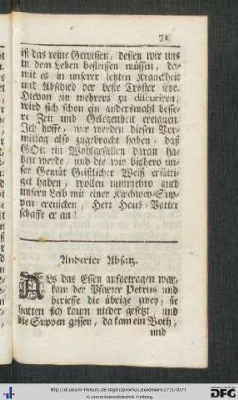Anderter Absatz.
