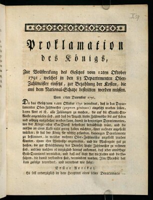 1-8, Proklamation des Königs,...