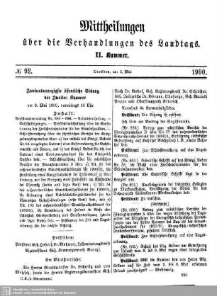 92. Sitzung