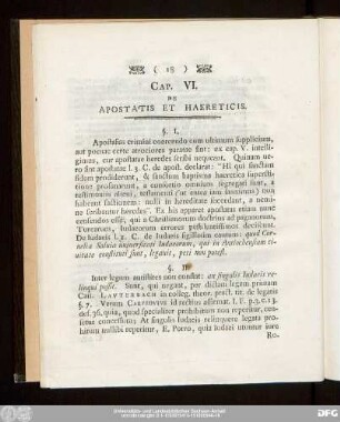 Cap. VI. De Apostatis Et Haereticis.
