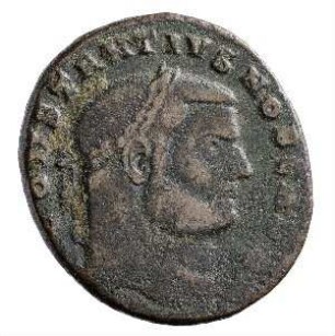 Münze, Follis, 300 - 301 n. Chr.