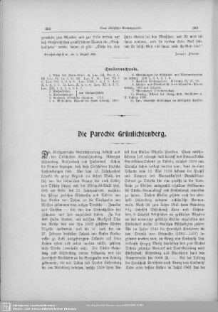Die Parochie Grünlichtenberg