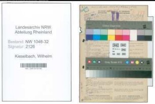 Entnazifizierung Wilhelm Kieselbach , geb. 18.07.1888 (Angestellter)