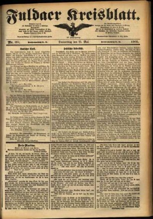 Ausgabe vom Donnerstag, den 25. Mai 1905.