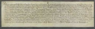Grundsteinlegungsurkunde des Wohnhauses des Franziskanerklosters zu Heitersheim.
