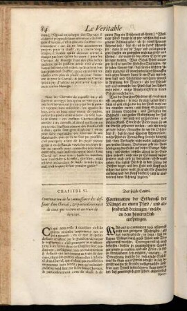 Chapitre VI. = Das sechste Capitel. - Chapitre VIII. = Das achte Capitel.