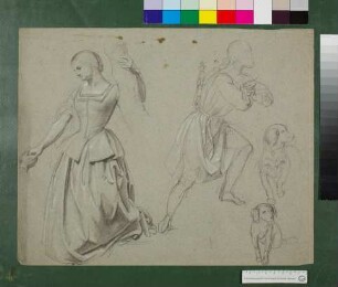Figuren- und Tierstudien zu Agnes von Staufen und Heinrich von Braunschweig bei Burg Stahleck am Rhein