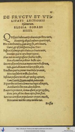 De Fructu Et Utilitate Lectionis Psalmorum
