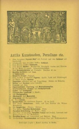 Antike Kunstsachen, Porzellane etc.