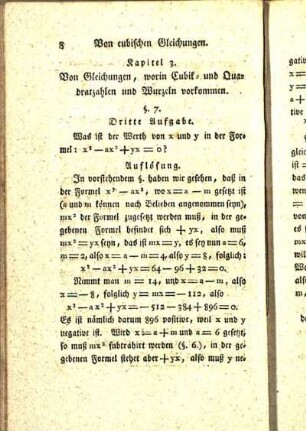 Kapitel 3. Von Gleichungen, worin Cubik- und Quadratzahlen und Wurzeln vorkommen.