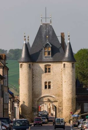 Frankreich. Bourgogne. Yonne. Villeneuve sur Yonne. Nördliches Stadttor