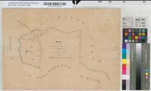 Grenze zwischen der Bürgermeisterei Vorst und der Gemeinde Kleinkempen. Auszug aus dem Grenzhandriß von Vorst.