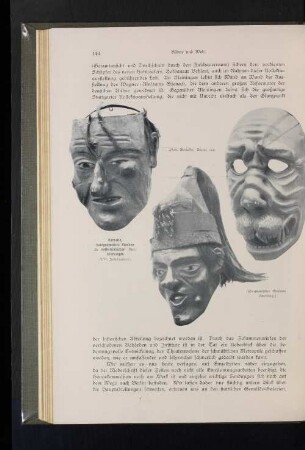 Bemalte holzgeschnitzte Masken