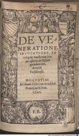 De veneratione, invocatione et reliquiis Sanctorum brevis assertio doctissimi quondam viri, Arnoldi Wesaliensis