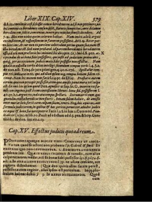 Cap. XV. Effectus judicii quoad reum