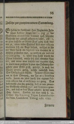 Zusätze zur zweyten neuen Sammlung