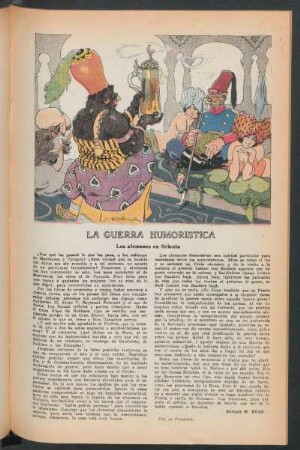 La guerra humorística : Los alemanes en Oriente