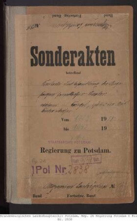 Kontrolle und Behandlung von Angehörigen feindlicher Staaten und von Ausländern überhaupt
