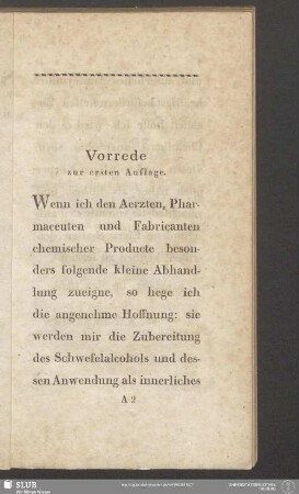 Vorrede zur ersten Auflage