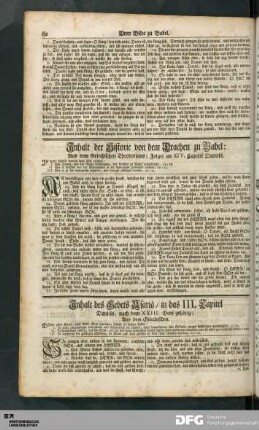 Inhalt der Historie von dem Drachen zu Babel.