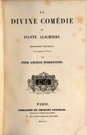 La divine comédie de Dante Alighieri