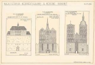 Backsteinbau Norddeutschlands und moderne Baukunst Baukategorien: Blatt 69: Sakralbau. Ansichten Giebelwände Havelberg, Kolberg