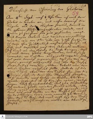 Reisebericht von Georg Heinrich Neubauer.