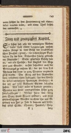 Zwey und zwanzigstes Kapitel