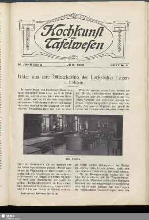 Heft Nr. 11, 1. Juni 1908
